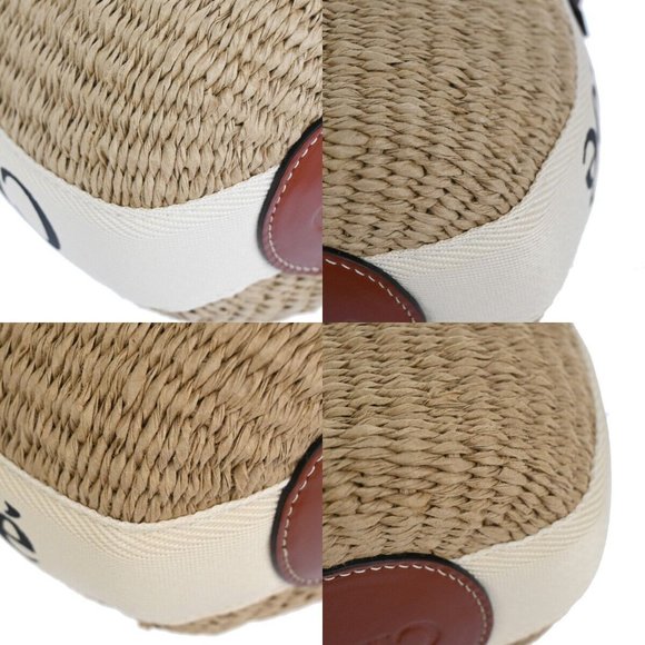 CHLOE Woody Small Basket Shoulder Hand Bag 2Way Canvas Leather Paper BN 93RH257 - Picture 6 of 16
